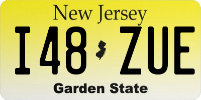 NJ license plate I48ZUE