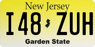 NJ license plate I48ZUH