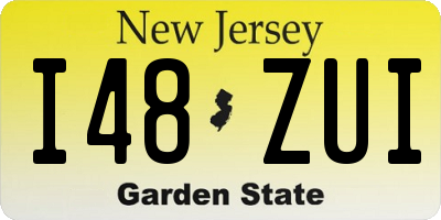 NJ license plate I48ZUI