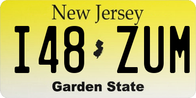 NJ license plate I48ZUM