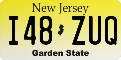 NJ license plate I48ZUQ