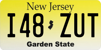 NJ license plate I48ZUT