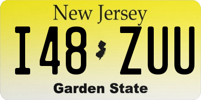 NJ license plate I48ZUU