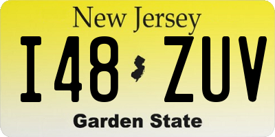 NJ license plate I48ZUV