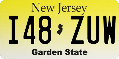 NJ license plate I48ZUW