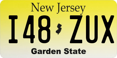 NJ license plate I48ZUX