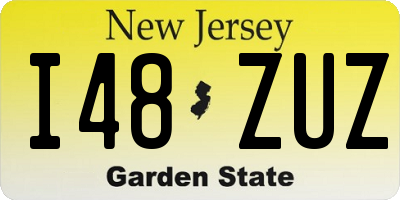 NJ license plate I48ZUZ