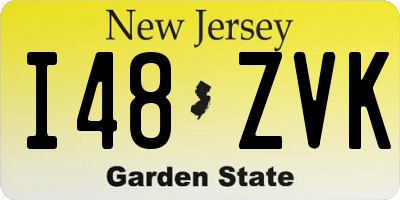 NJ license plate I48ZVK