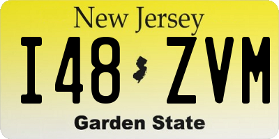 NJ license plate I48ZVM