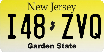 NJ license plate I48ZVQ