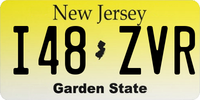 NJ license plate I48ZVR