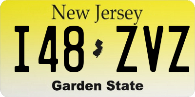NJ license plate I48ZVZ