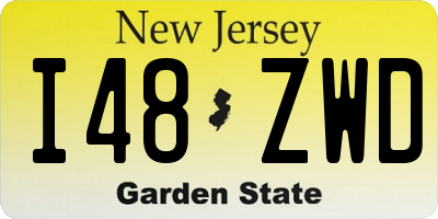 NJ license plate I48ZWD