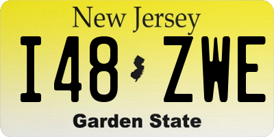 NJ license plate I48ZWE