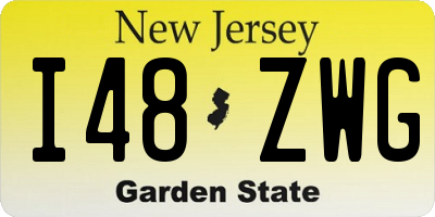 NJ license plate I48ZWG