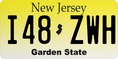 NJ license plate I48ZWH