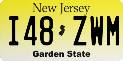 NJ license plate I48ZWM