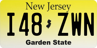 NJ license plate I48ZWN