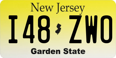 NJ license plate I48ZWO