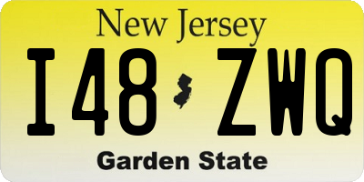 NJ license plate I48ZWQ