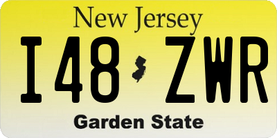 NJ license plate I48ZWR