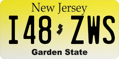 NJ license plate I48ZWS