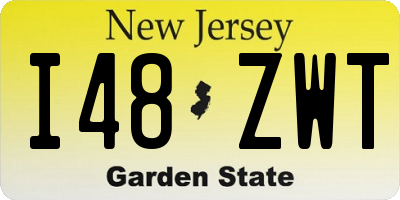 NJ license plate I48ZWT