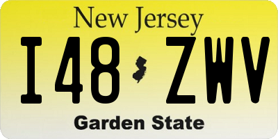 NJ license plate I48ZWV