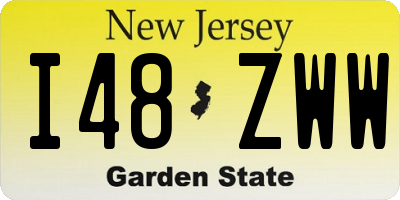 NJ license plate I48ZWW