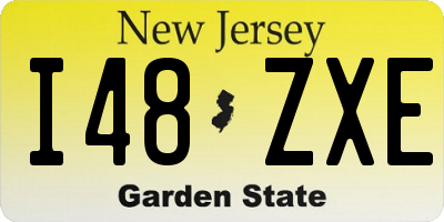 NJ license plate I48ZXE