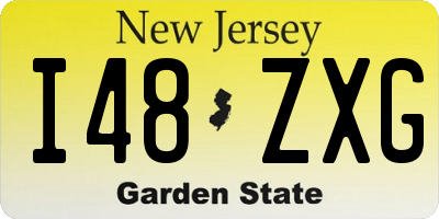 NJ license plate I48ZXG