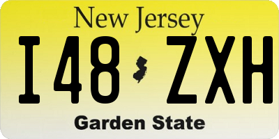 NJ license plate I48ZXH