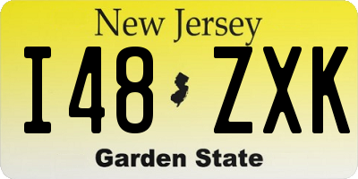 NJ license plate I48ZXK