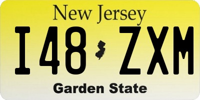 NJ license plate I48ZXM