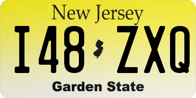 NJ license plate I48ZXQ