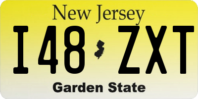 NJ license plate I48ZXT