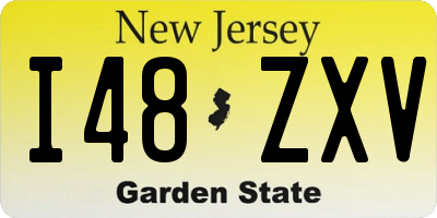 NJ license plate I48ZXV