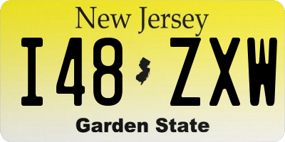 NJ license plate I48ZXW