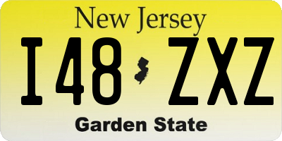 NJ license plate I48ZXZ