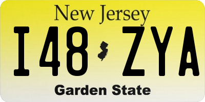 NJ license plate I48ZYA