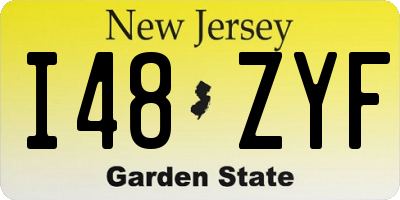 NJ license plate I48ZYF