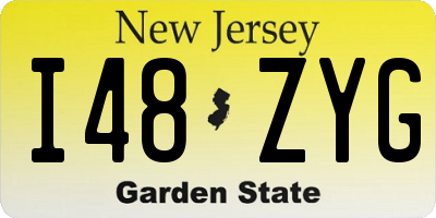 NJ license plate I48ZYG