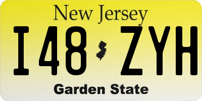 NJ license plate I48ZYH