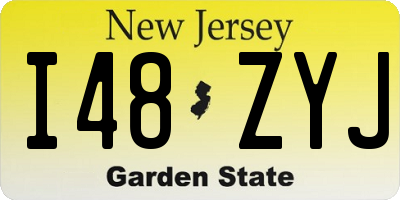 NJ license plate I48ZYJ