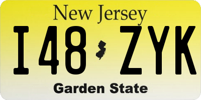 NJ license plate I48ZYK
