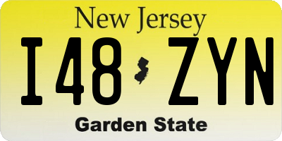 NJ license plate I48ZYN