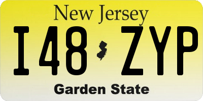 NJ license plate I48ZYP
