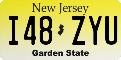 NJ license plate I48ZYU