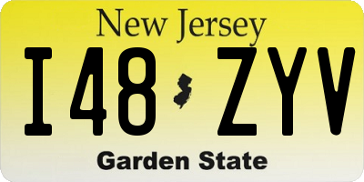 NJ license plate I48ZYV