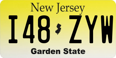 NJ license plate I48ZYW